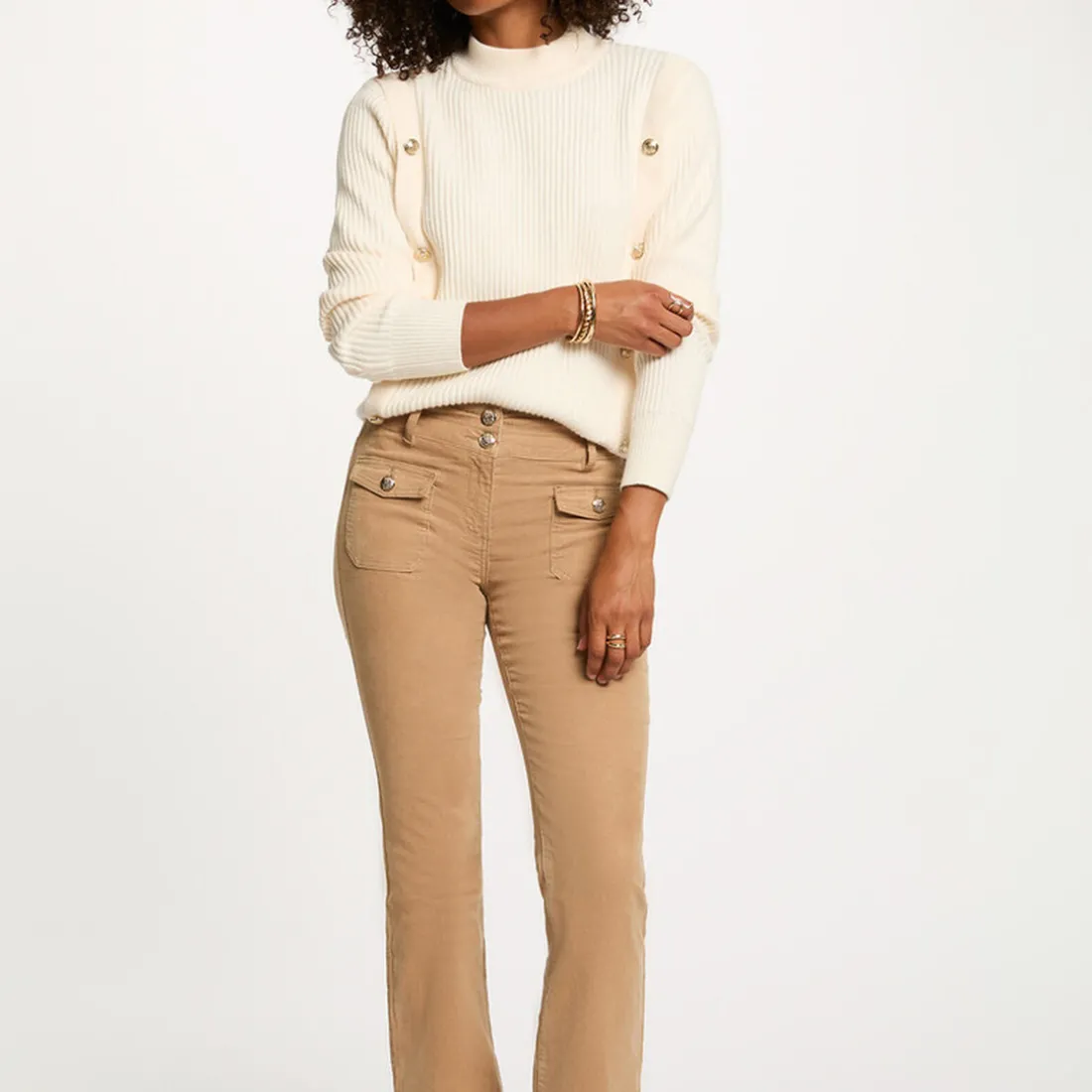 Pull femme Morgan ivoire en viscose