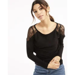 Pull femme NOIR - Naf Naf en viscose