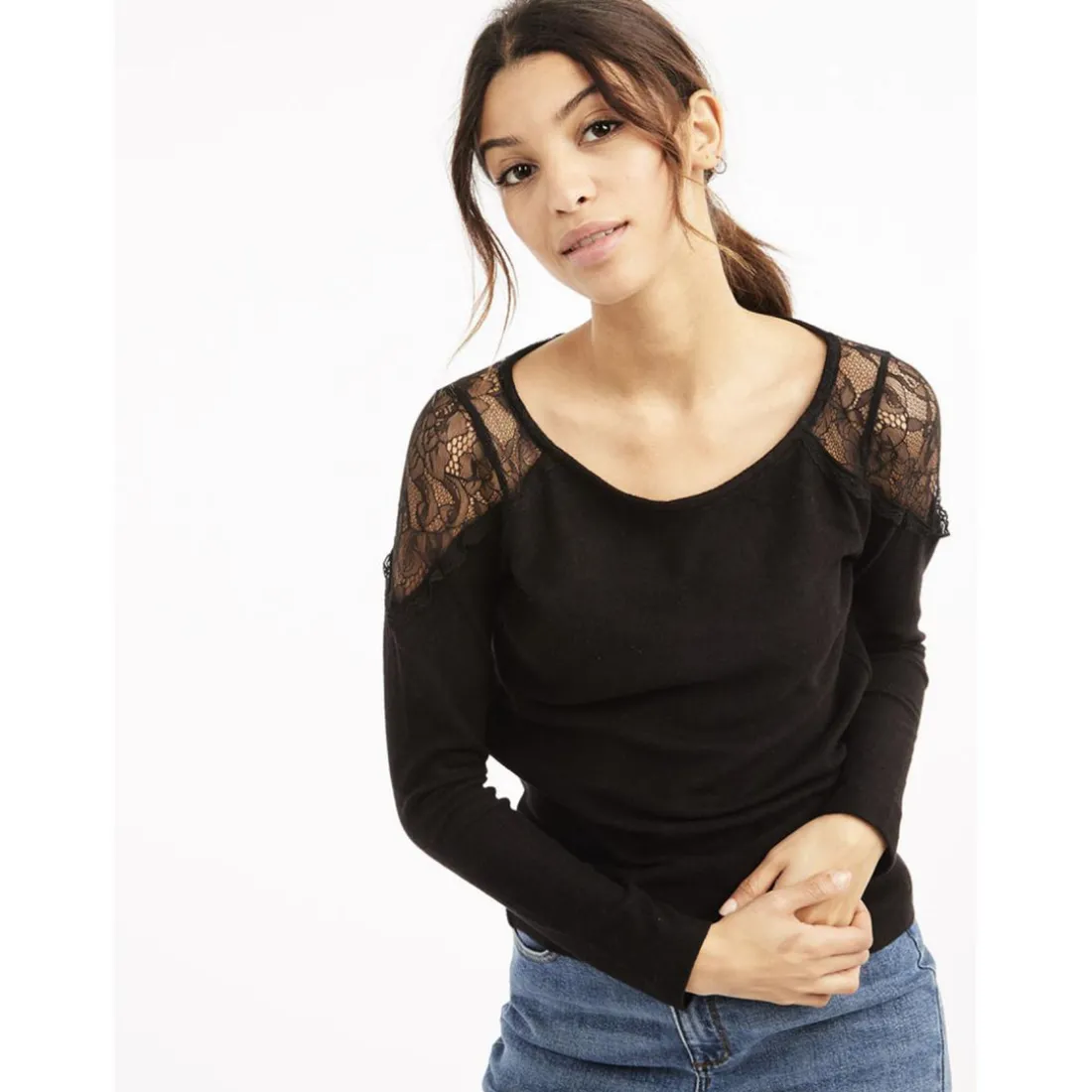 Pull femme NOIR - Naf Naf en viscose