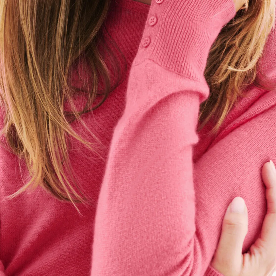 Pull femme rose en cachemire