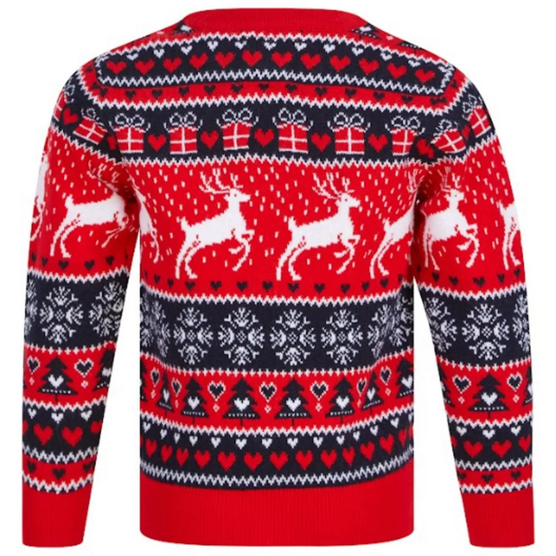 Pull Fille Noel SNOW REINDEER rouge