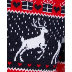 Pull Fille Noel SNOW REINDEER bleu