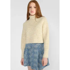 Pull fille, SAIAGI blanc Tia en coton