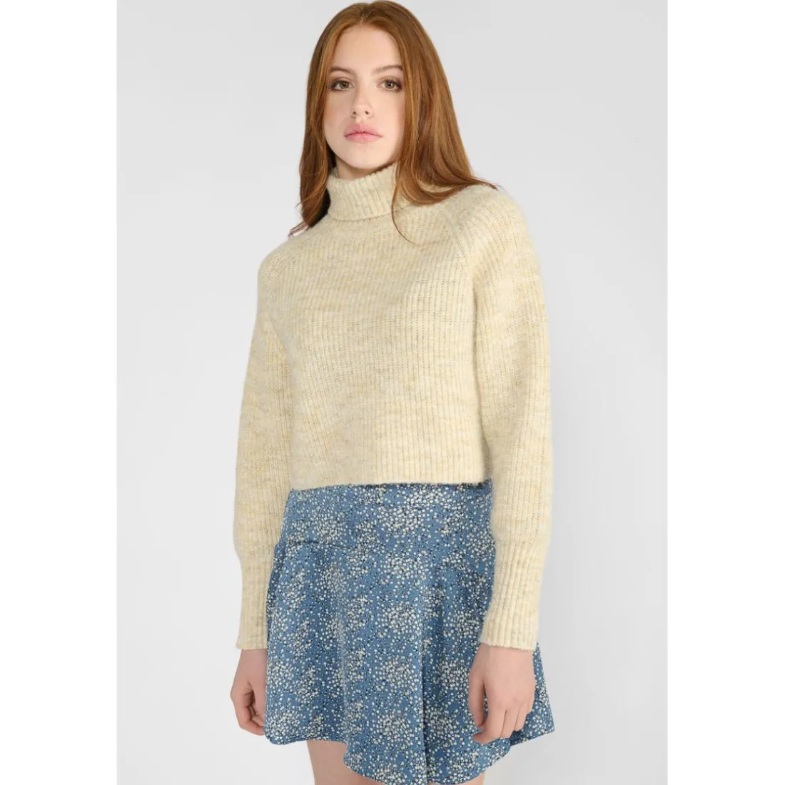 Pull fille, SAIAGI blanc Tia en coton