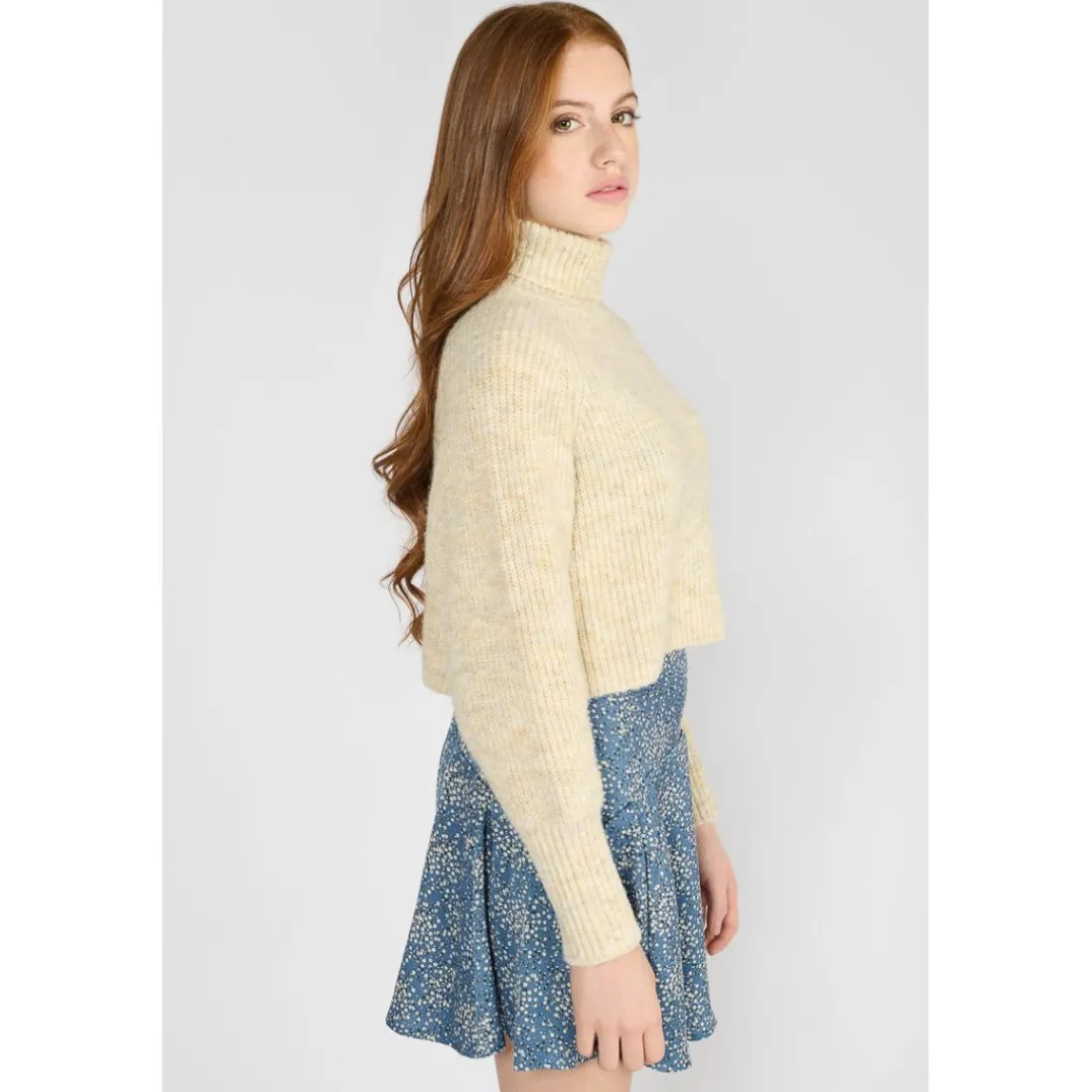 Pull fille, SAIAGI blanc Tia en coton