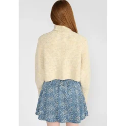 Pull fille, SAIAGI blanc Tia en coton