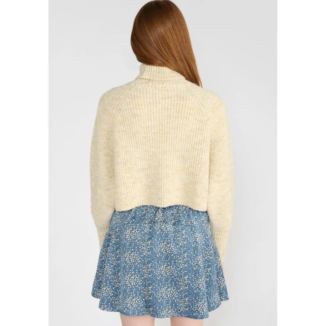 Pull fille, SAIAGI blanc Tia en coton