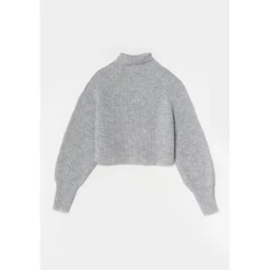 Pull fille, Saiagi gris clair en coton