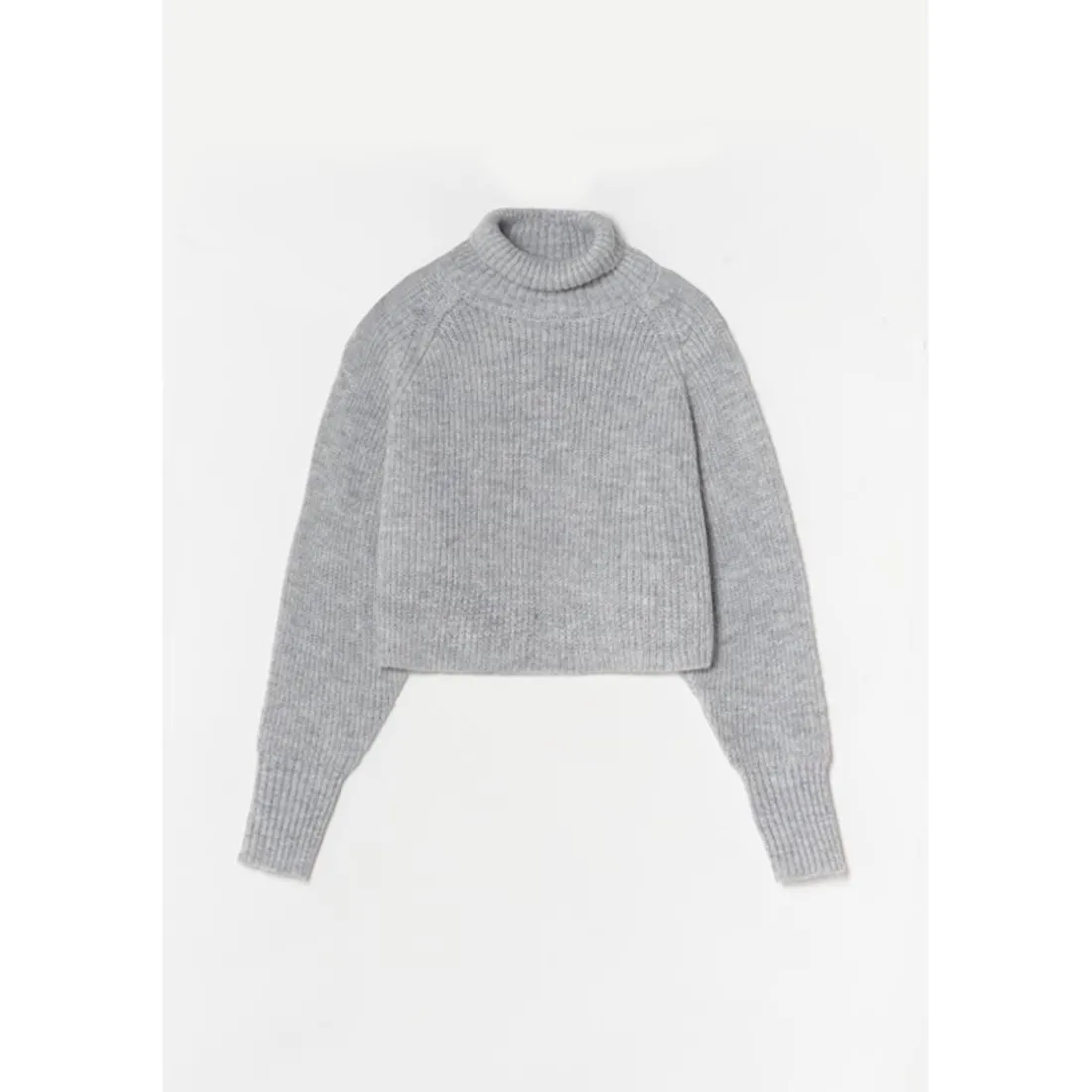 Pull fille, Saiagi gris clair en coton