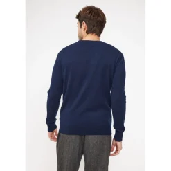 Pull homme col rond ZACH en cachemire bleu marine