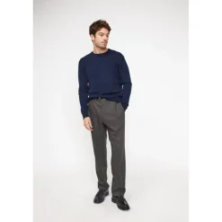 Pull homme col rond ZACH en cachemire bleu marine