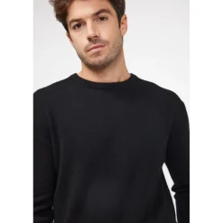 Pull homme col rond ZACH en cachemire noir