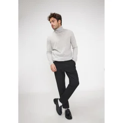 Pull homme col roule ZACHARY en cachemire gris perle