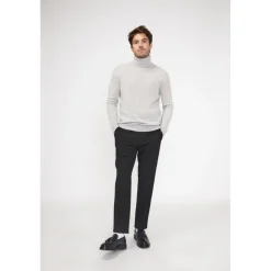 Pull homme col roule ZACHARY en cachemire gris perle