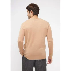 Pull homme col V ZAHER en cachemire beige