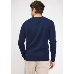 Pull homme col V ZAHER en cachemire bleu marine