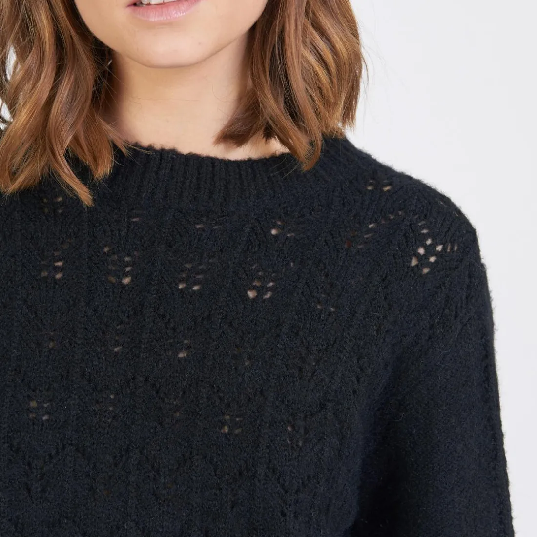 Pull maille pointelle Beth en viscose