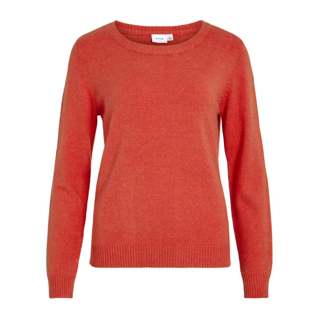 Pull manches longue à maille viscose Ril rouge Maëlys Jade