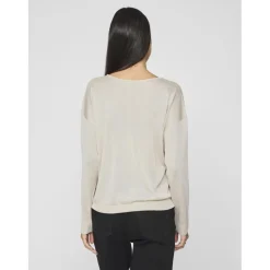 Pull manches longues col en V Novy marron Ula