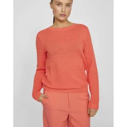 Pull manches longues en maille Idalo rose Lily