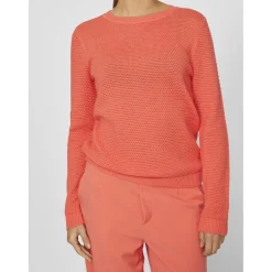 Pull manches longues en maille Idalo rose Lily