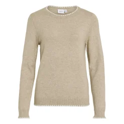 Pull manches longues en mailles Ril marron Alia