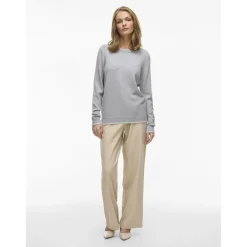 Pull manches longues en mailles Ril gris Luna