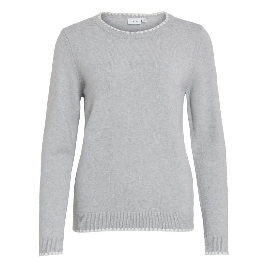 Pull manches longues en mailles Ril gris Luna