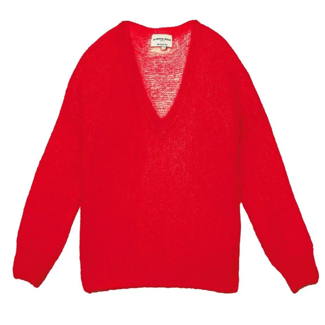Pull MELANIE rouge en mohair