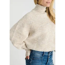 Pull SAIAGI beige Trix en coton