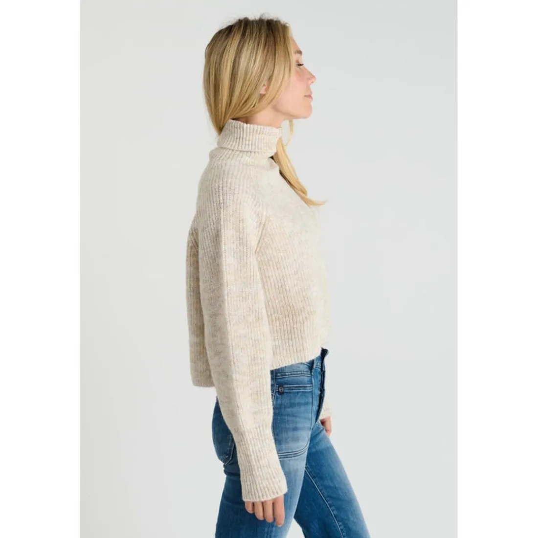 Pull SAIAGI beige Trix en coton