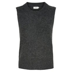 Pull sans manches gris