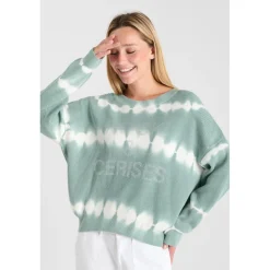 Pull SUREAU bleu en coton Zoé