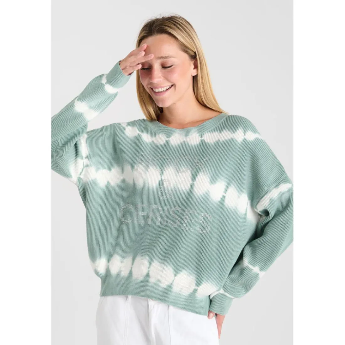 Pull SUREAU bleu en coton Zoé