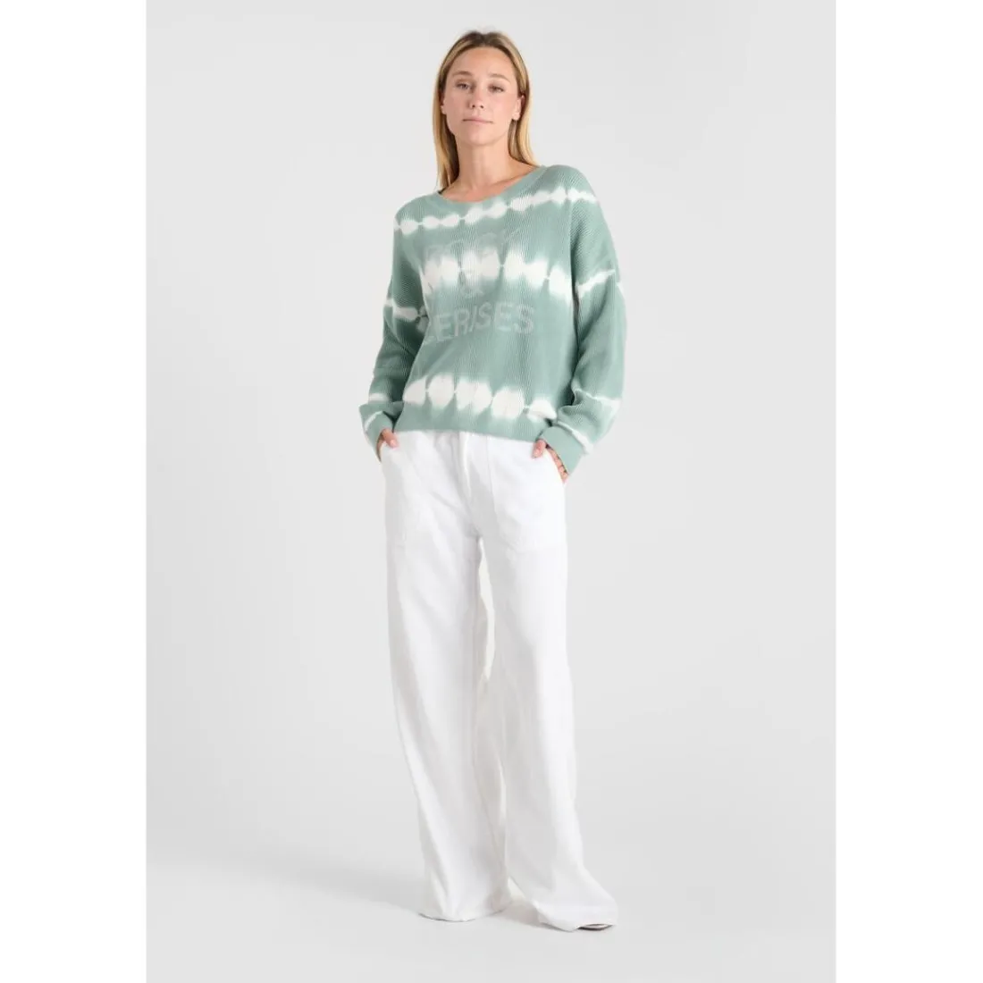Pull SUREAU bleu en coton Zoé