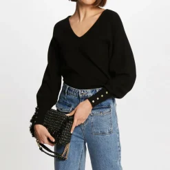 Pull viscose femme noir