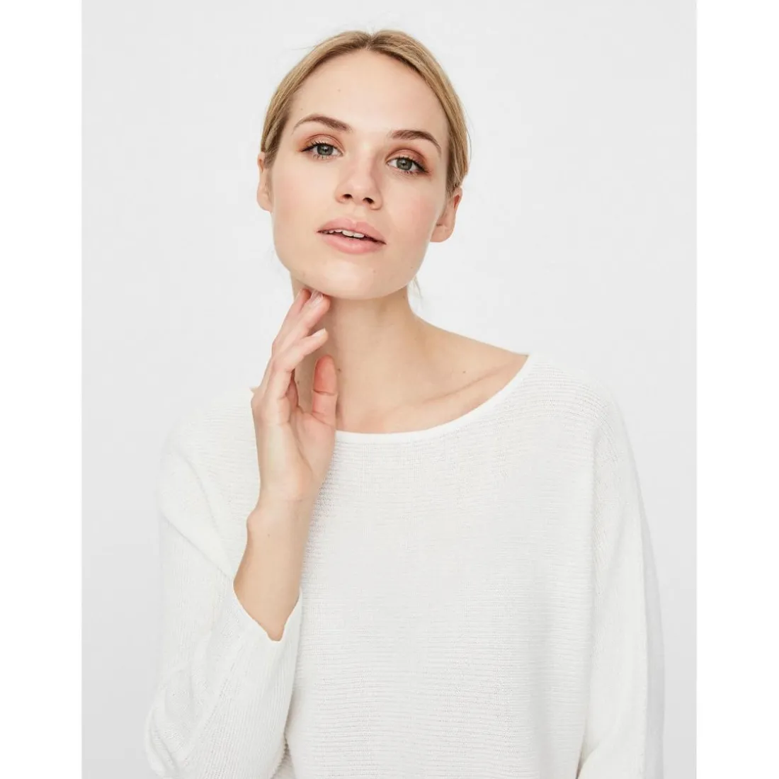 Pull-overs Col bateau Manches 3/4 blanc