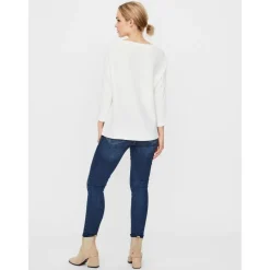 Pull-overs Col bateau Manches 3/4 blanc