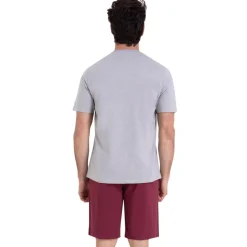 Pyjama court col rond homme Sport Athena multicolore en coton
