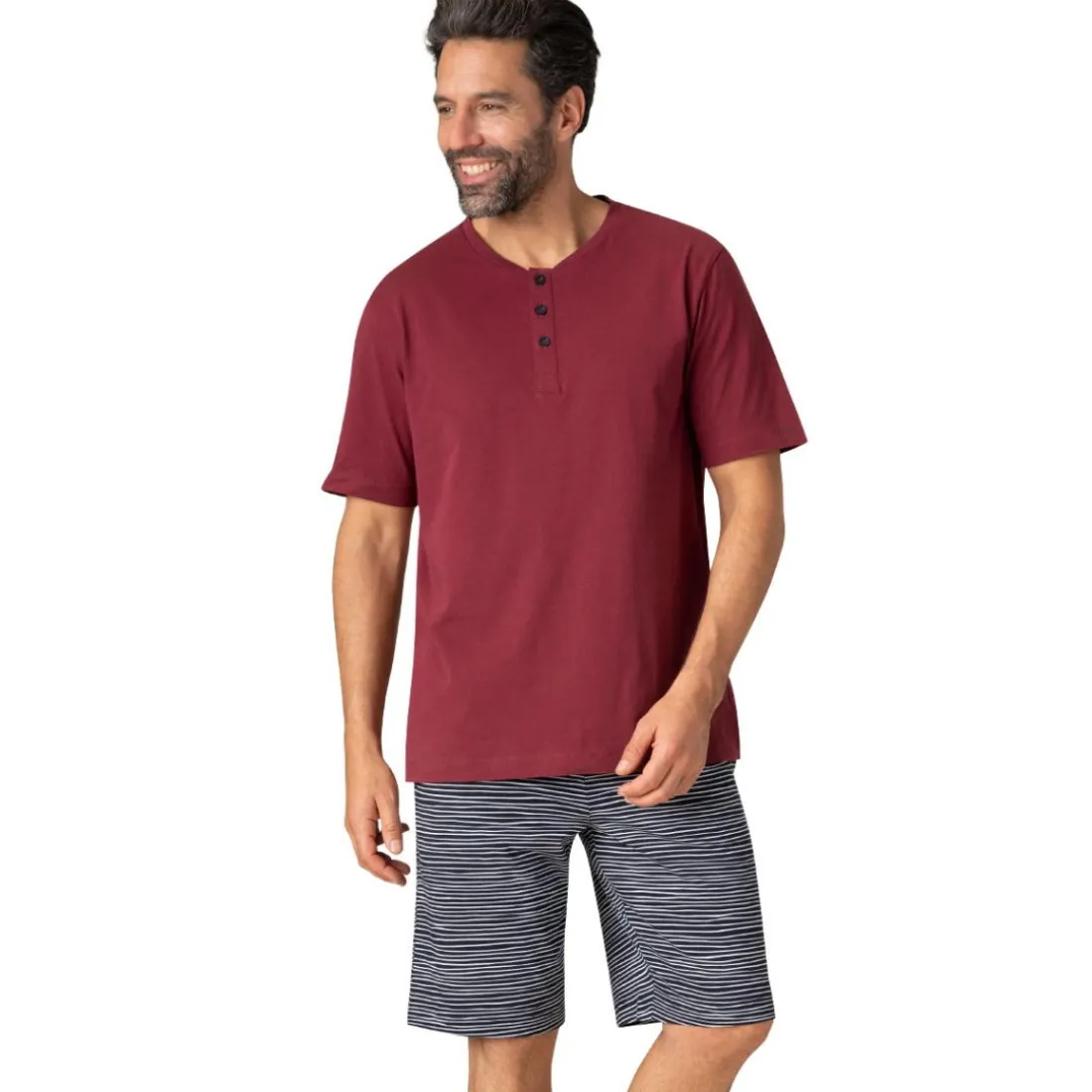Pyjama court homme Sailor Eminence multicolore en coton