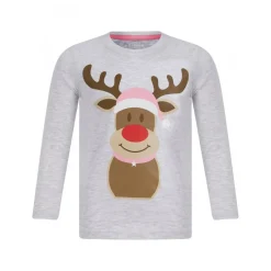 Pyjama de noel fille - gris en coton