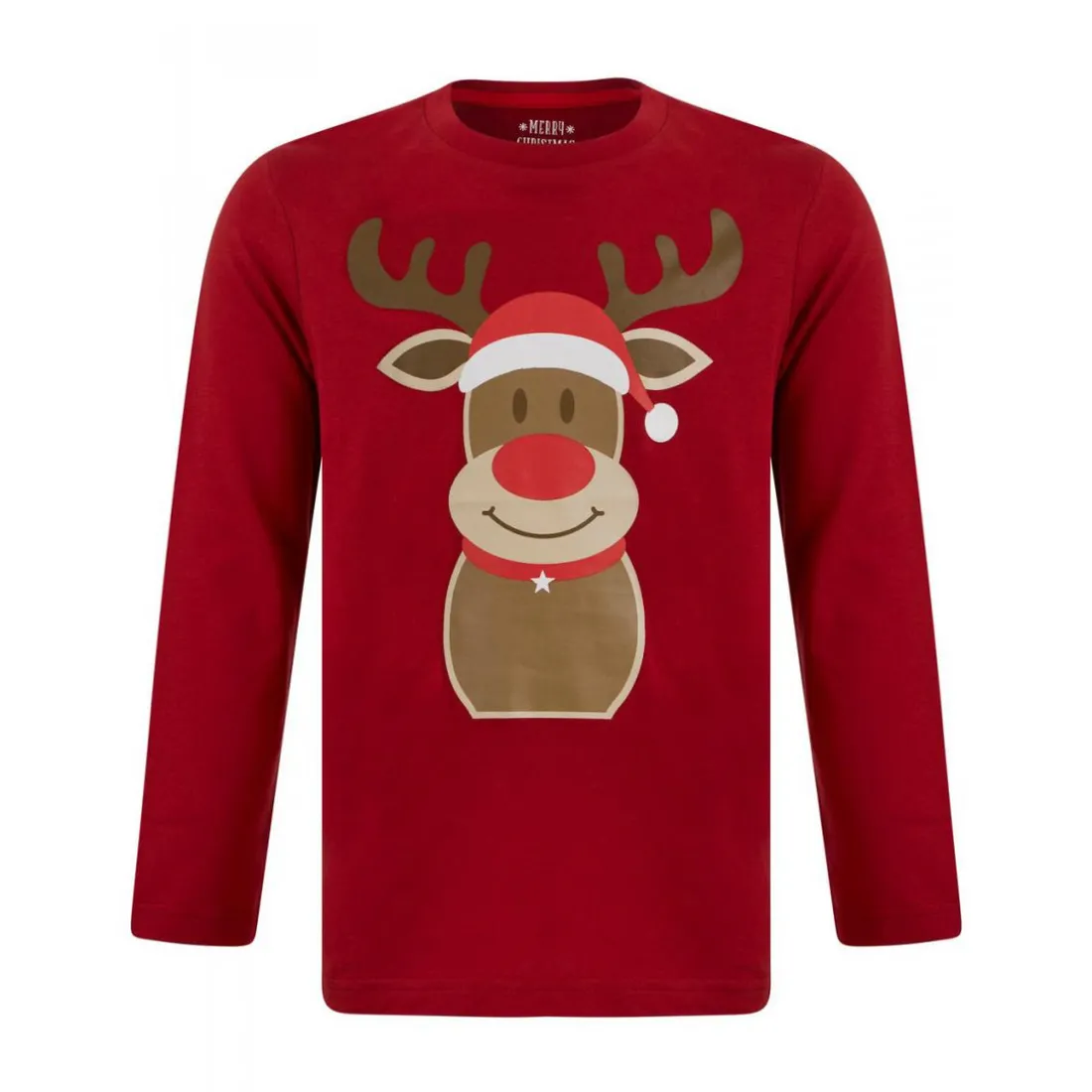 Pyjama de noël garçon - rouge en coton
