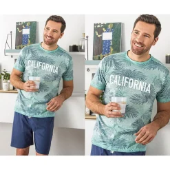 Pyjama homme motif tropical-bleu lagon