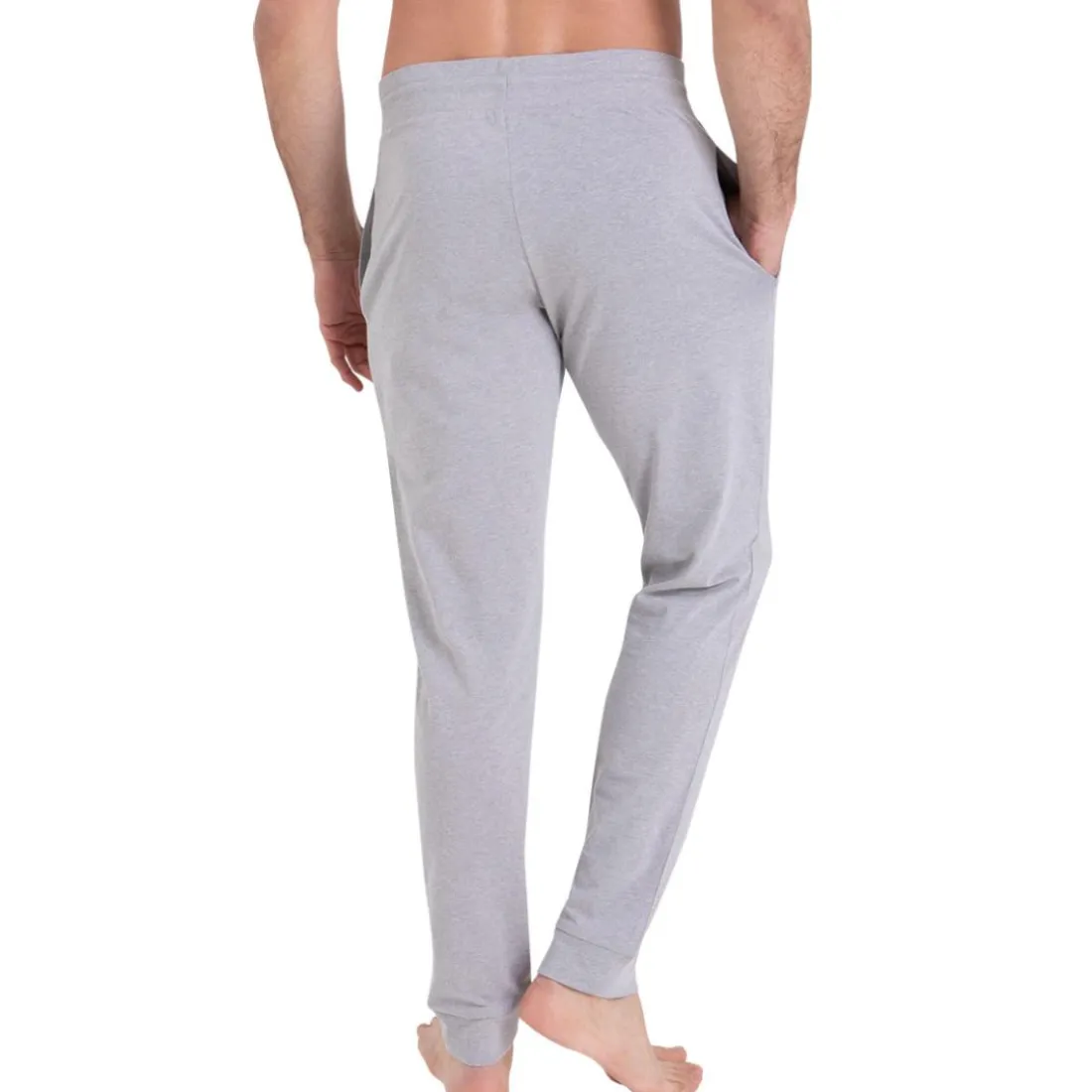 Pyjama long col rond homme Sport Athena multicolore en coton
