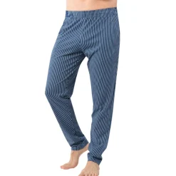 Pyjama long col V homme Coton Bio Eminence bleu
