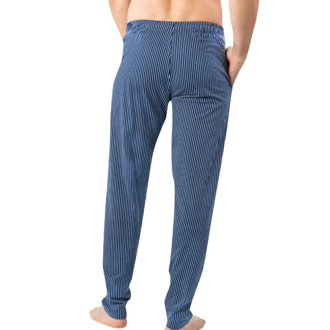 Pyjama long col V homme Coton Bio Eminence bleu