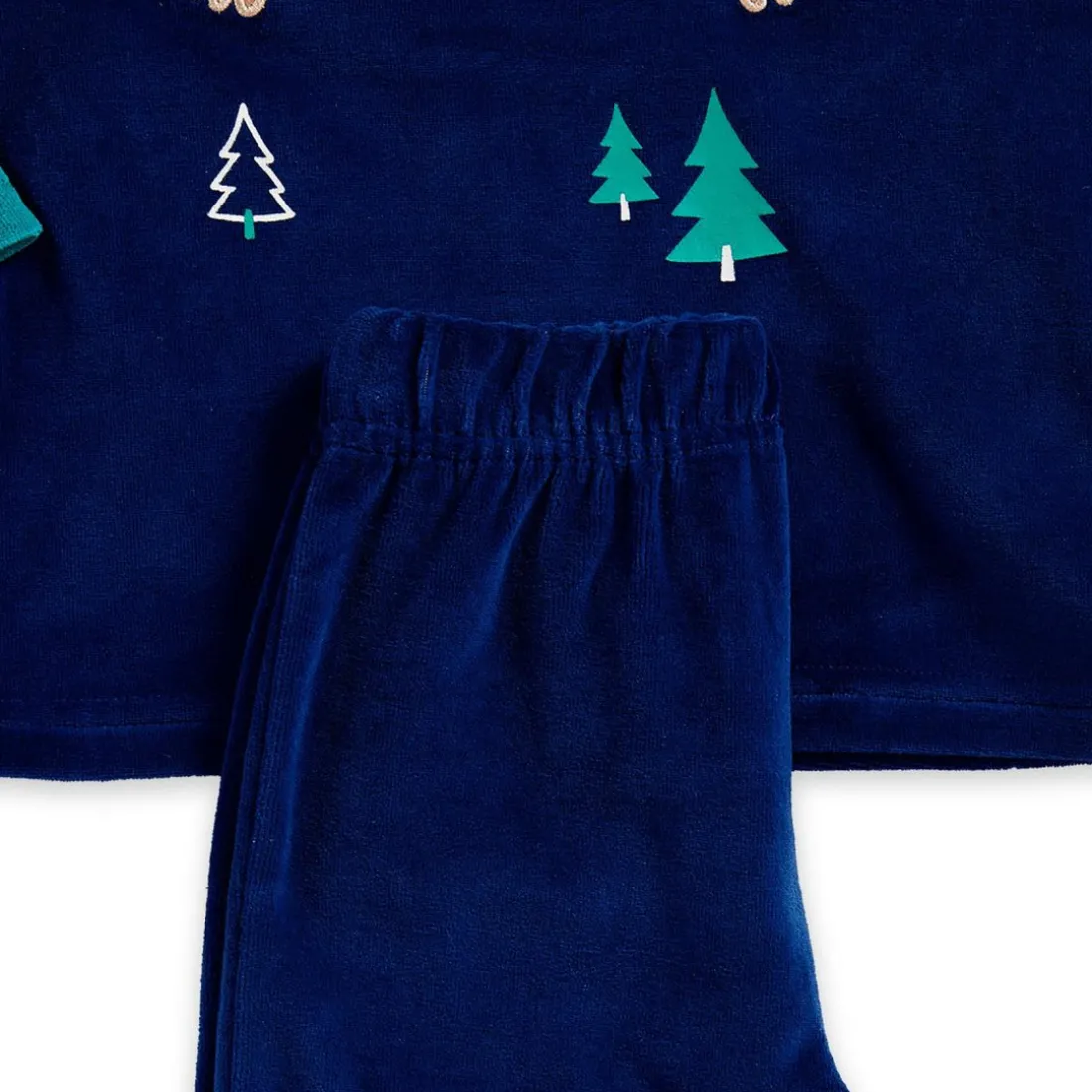 Pyjama Long Garçon - Bleu et vert à motifs Castor