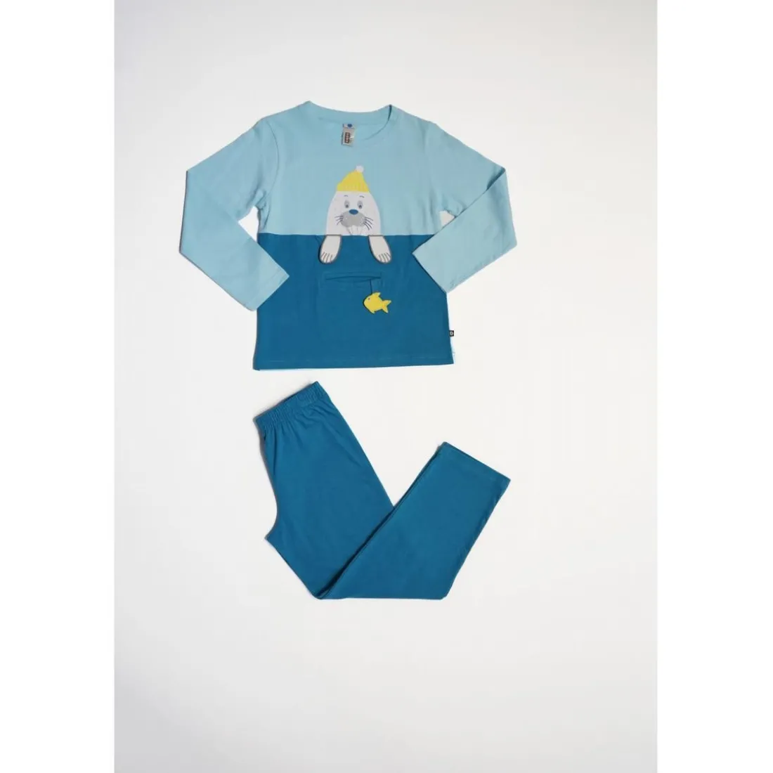Pyjama Long garçon en Coton - Bleu - Otarie