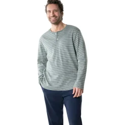 Pyjama long homme Interlock Eminence vert en coton