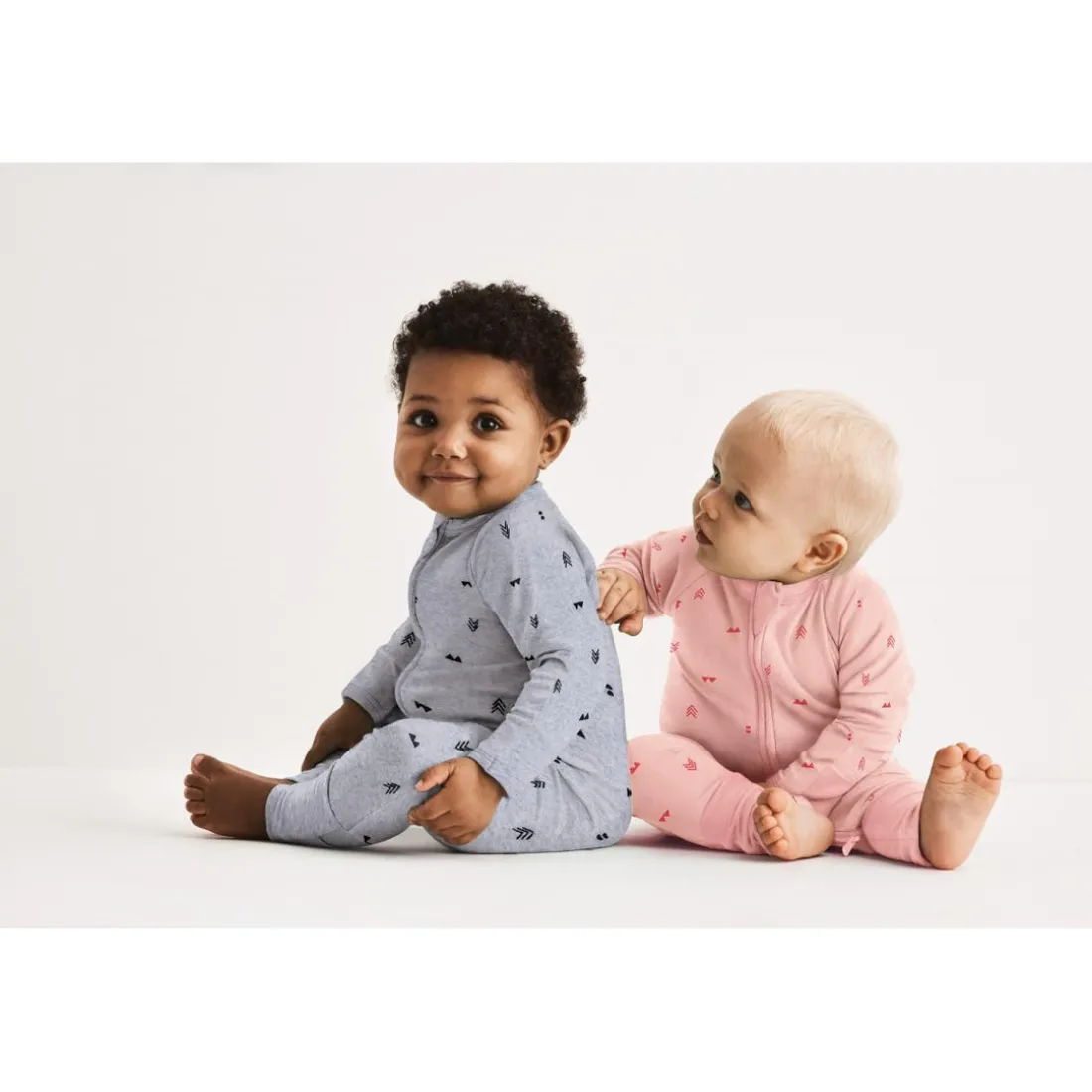 Pyjama zippé bouclette gris en coton